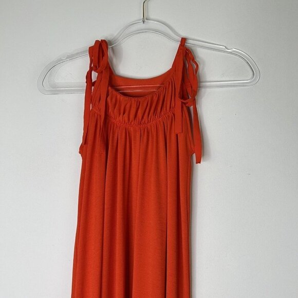 Zara Orange Maxi Dress Womens Size Small Sleeveless - Picture 4 of 9